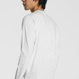 White cotton long sleeve t-shirt
