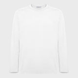 White cotton long sleeve t-shirt