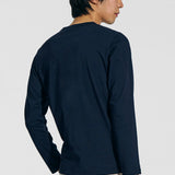 T-shirt manica lunga cotone blu scuro