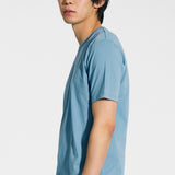 T-shirt cotone con rinforzo sulle spalle azzurro