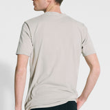 T-shirt cotone con rinforzo sulle spalle marmo