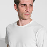 White roll neck cotton t-shirt