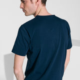 T-shirt cotone collo rollino blu scuro