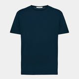 T-shirt cotone collo rollino blu scuro