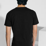 Black roll neck cotton t-shirt