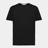 Black roll neck cotton t-shirt