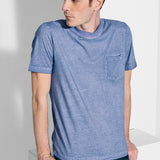 Lilac aged dye T-shirt with pocket