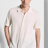 Short sleeve shirt in milky linen