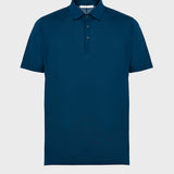 Light blue micropiquet polo shirt