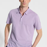 Lilac micropiquet polo shirt