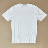 Cotton T-shirt with shoulder reinforcement - White