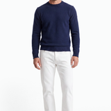 Extrafine Merino Wool Crewneck - Dark Blue