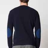 Girocollo con toppe a intarsio in lana e cashmere fin.12