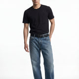 T-shirt uomo collo a costina 100% Cotone Regular Fit