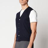 Gilet rasato in lana merino extrafine fin.14