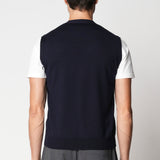 Gilet rasato in lana merino extrafine fin.14