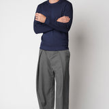 Girocollo con tintura invecchiata in lana merino extrafine fin.7