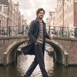 Maglia Girocollo Uomo a Righe in Misto Lana e Alpaca