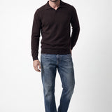 Wool Cardigan with External Seams - Black