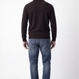Wool Cardigan with External Seams - Black