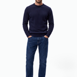 Girocollo in Lana e Cashmere con Toppe in punto Riso Finezza 7