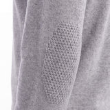 Girocollo in Lana e Cashmere con Toppe in punto Riso Finezza 7