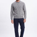 Girocollo in Lana e Cashmere con Toppe in punto Riso Finezza 7