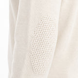 Girocollo in Lana e Cashmere con Toppe in punto Riso Finezza 7