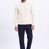 Girocollo in Lana e Cashmere con Toppe in punto Riso Finezza 7