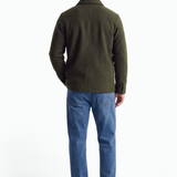 Overshirt Uomo in Tessuto Velour Misto Lana con Tasconi