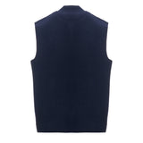 Gilet Smanicato Uomo Long Zip in Tessuto Velour Misto Lana