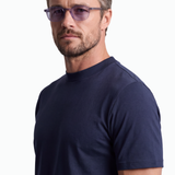 T-shirt uomo collo a costina 100% jersey Cotone Regular Fit