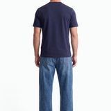 T-shirt uomo collo a costina 100% jersey Cotone Regular Fit