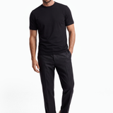 T-shirt uomo collo a costina 100% jersey Cotone Regular Fit