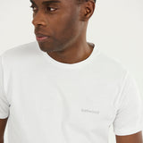 T-Shirt con stampa logo davanti in cotone bianco