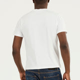 T-Shirt con stampa logo davanti in cotone bianco