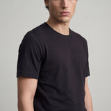 Long sleeve crew neck in dark blue cotton