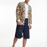 Cardigan aperto Uomo Jacquard Multicolor 100% cotone LTD ED