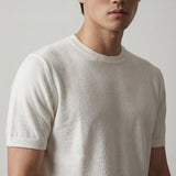 Long sleeve crew neck in dark blue cotton
