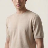 Long sleeve crew neck in dark blue cotton