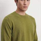 Long sleeve crew neck in dark blue cotton