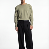 Long sleeve crew neck in dark blue cotton
