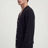 Long sleeve crew neck in dark blue cotton