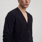 Long sleeve crew neck in dark blue cotton