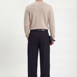 Long sleeve crew neck in dark blue cotton