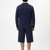 Blazer uomo in punto riso cotone crêpe