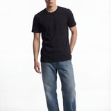 T-shirt uomo collo a costina 100% Cotone Regular Fit