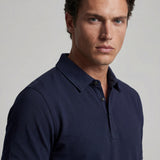 Long sleeve crew neck in dark blue cotton