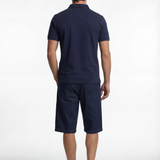 Long sleeve crew neck in dark blue cotton