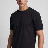 Long sleeve crew neck in dark blue cotton